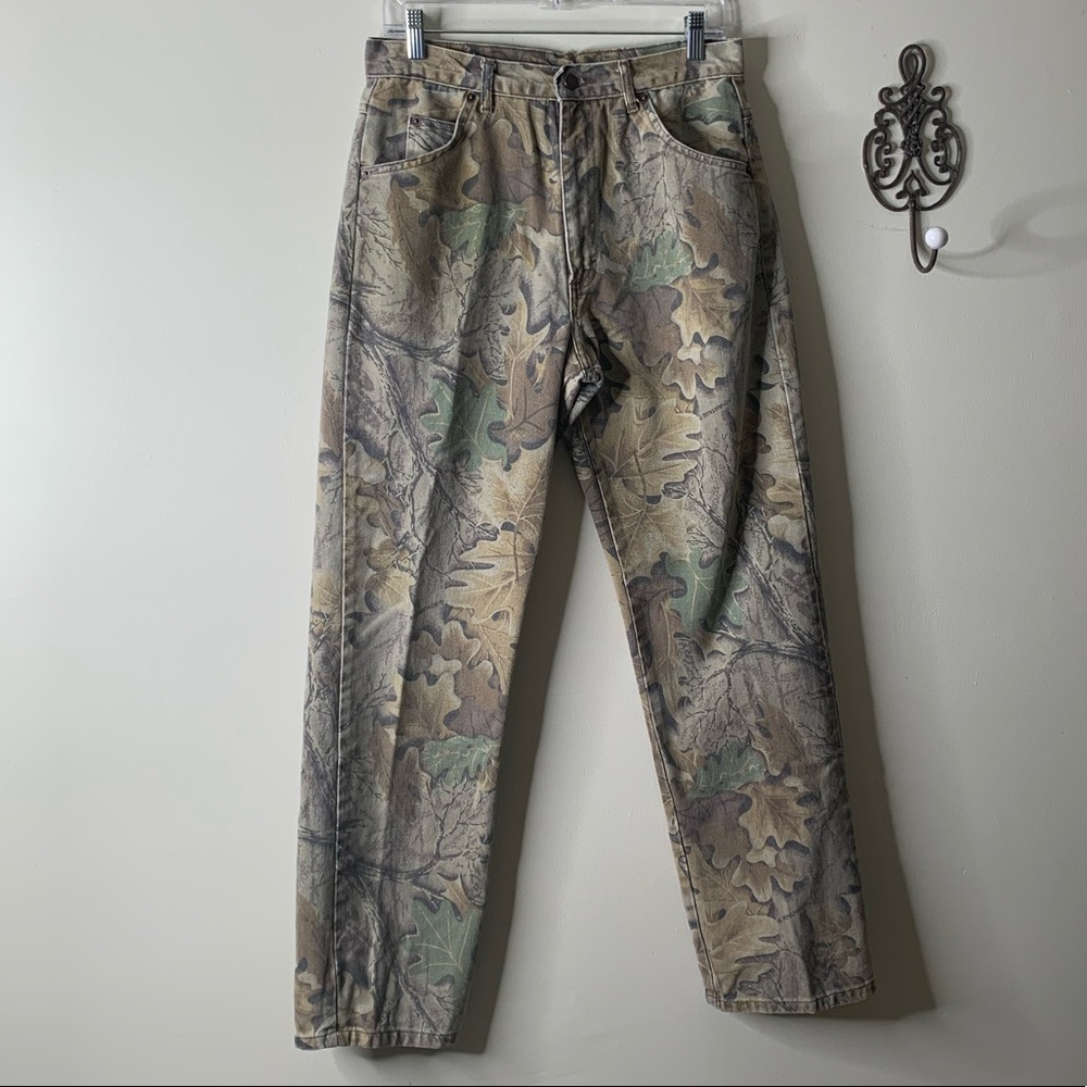 Vintage Duxbak High Waist Distressed Camo Pants